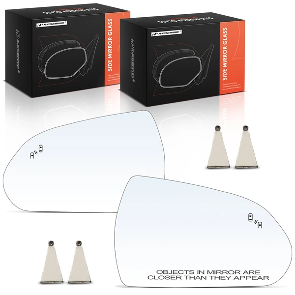 2 Pcs Mirror Glass Heated with Blind Spot Detection for Hyundai Elantra 2017-2020