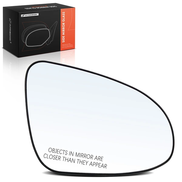 Passenger Mirror Glass with Power Adjust for Toyota Prius C 2012-2019