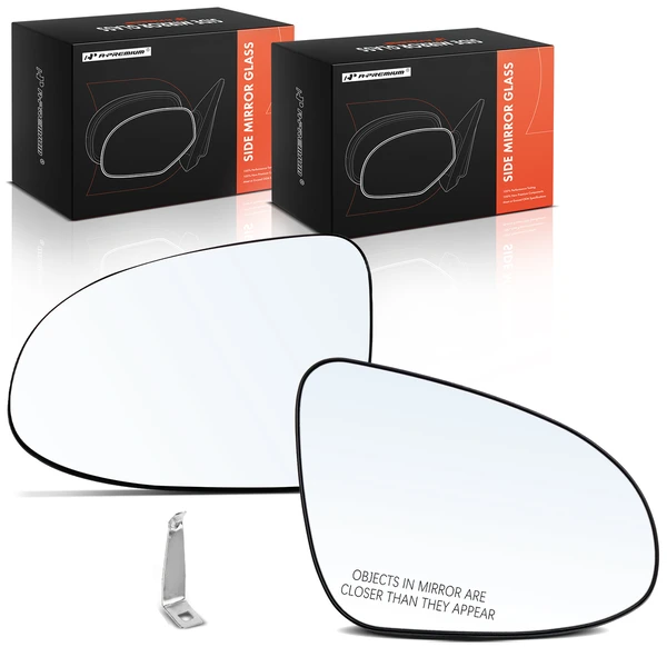 2 Pcs Mirror Glass with Power Adjust and Heated for Toyota Prius C 2012-2019