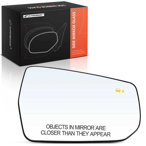 Passenger Mirror Glass with Blind Spot Detection for 2016-2024 Chevrolet Malibu