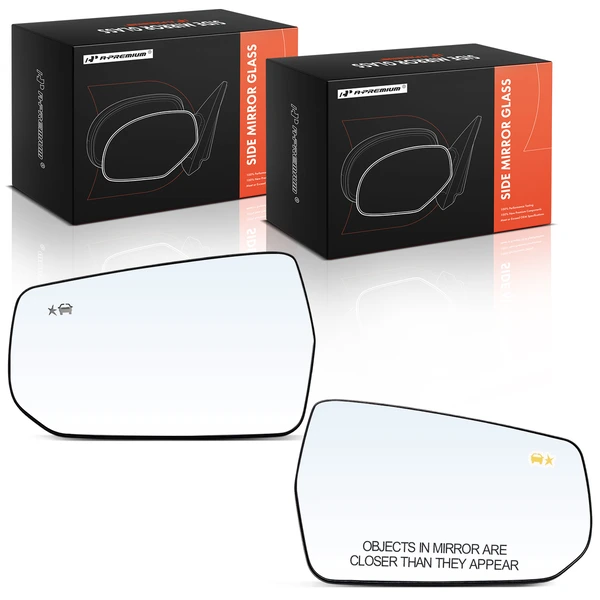 2 Pcs Mirror Glass Heated with Power Adjust & Blind Spot Detection for 2016-2024 Chevrolet Malibu