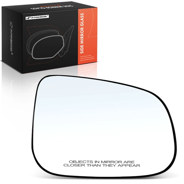 Passenger Mirror Glass with Power Adjust for Volvo V60 2014-2018 S60 2011-2017 S80