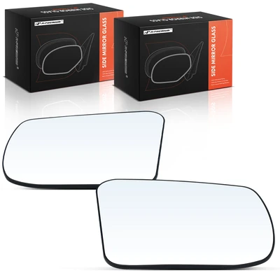 2 Pcs Driver & Passenger Mirror Glass with Backing Plate