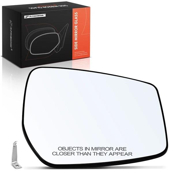 Passenger Mirror Glass with Manual Adjust for Nissan Versa 15-19 Versa