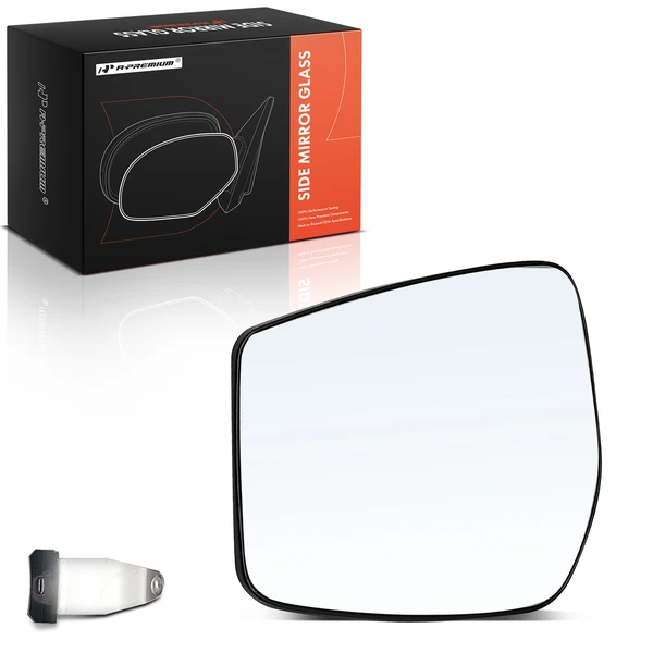 Driver Mirror Glass with Manual Adjust for 2015-2019 Nissan Versa Note