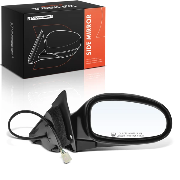 Right Passenger Side Mirror, with Heating, Power Adjustment, Manual Folding, Black A-Premium APMI2822TW