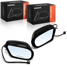 Left & Right Mirror, Power Adjustment, Non-Folding, Smooth Black A-Premium APMI3245TW