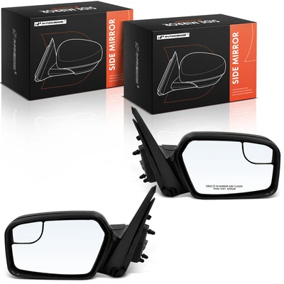 2 Pcs Driver & Passenger Black Mirror with Power Glass Adjust