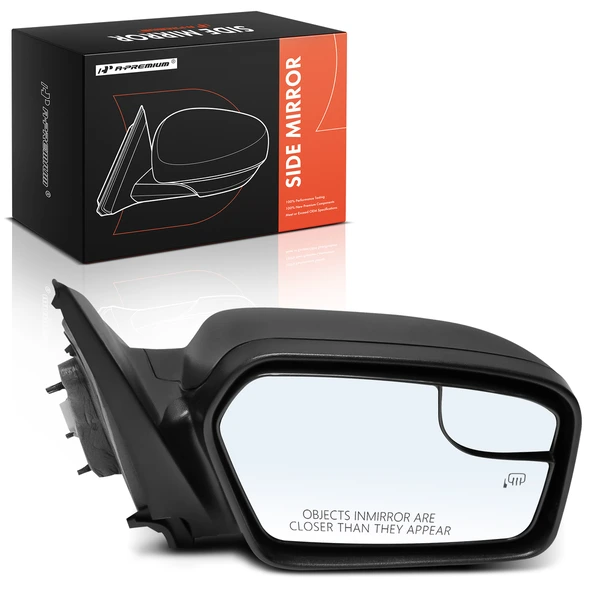 2011-2012 Ford Fusion Right Passenger Side Mirror, Powered, with Heated, Textured Black A-Premium APMI2174