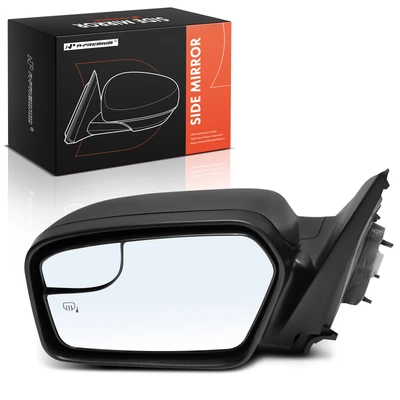 Left Driver Side Mirror, with Heating, Power Adjustment, Non-Folding, Textured Black A-Premium APMI2176