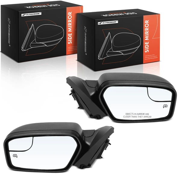 2011-2012 Ford Fusion Driver & Passenger Mirror, Powered, with Heated, Textured Black A-Premium APMI2175