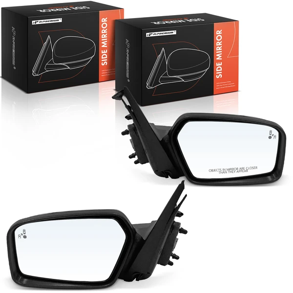 2010-2011 Mercury Milan Driver & Passenger Mirror, Powered, with Heated, Smooth Black A-Premium APMI2181