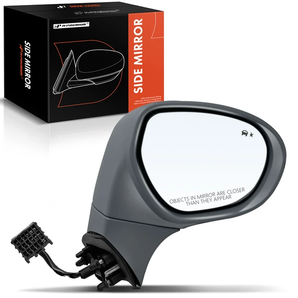 Right Passenger Side Mirror, Powered, with Heated, Primed Gray A-Premium APMI1594TW
