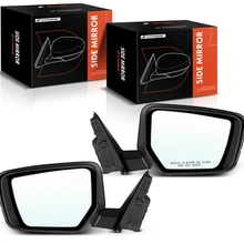 2 Pcs Driver & Passenger Smooth Black Mirror without Heated