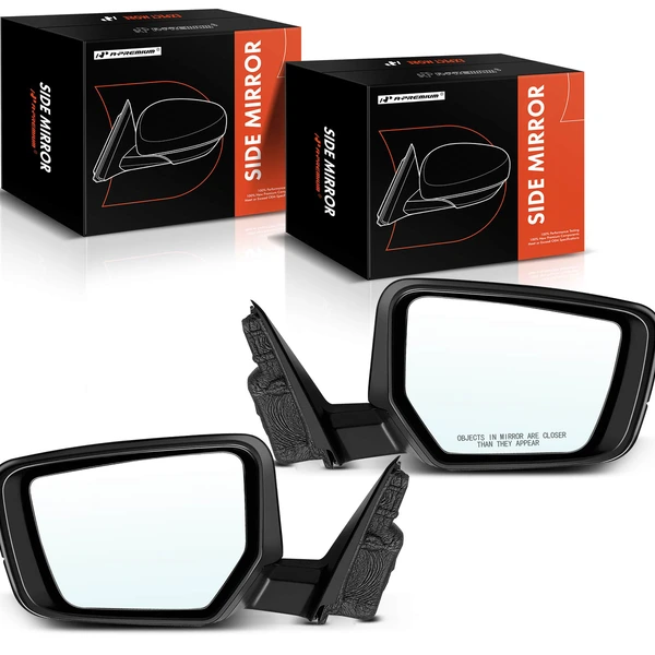 2014-2019 Chevrolet Impala Driver & Passenger Mirror, Powered, Primed Black A-Premium APMI1601TW