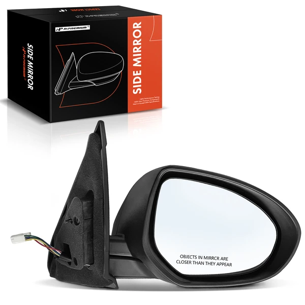 Right Passenger Side Mirror, Powered, Smooth Black A-Premium APMI1607TW