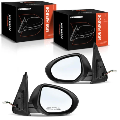 2 Pcs Driver & Passenger Black Mirror with Power Glass Adjust