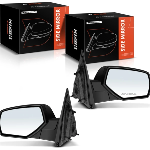 2015-2019 Chevrolet Silverado 2500 HD Driver & Passenger Mirror, Manual 2015-2019 Chevrolet Silverado 2500 HD, Textured Black A-Premium APMI1614TW