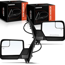 2 Pcs Driver & Passenger Textured Black Mirror with Heated