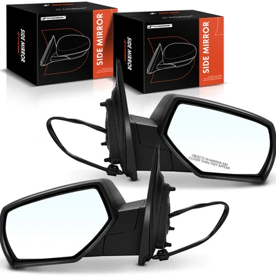 2 Pcs Driver & Passenger Textured Black Mirror with Heated