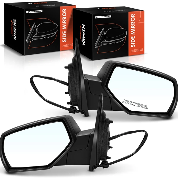 2014-2018 GMC Sierra 1500 Driver & Passenger Mirror, Powered, with Heated, Textured Black A-Premium APMI1621TW