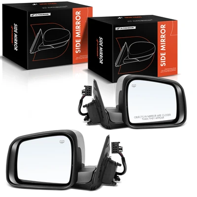 2 Pcs Driver & Passenger Chrome Mirror with Heated