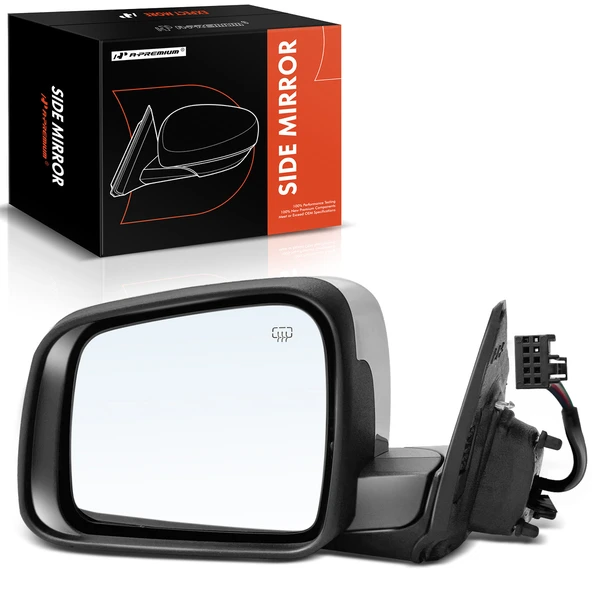2014-2022 Dodge Durango Left Driver Side Mirror, Powered, with Heated, Chrome A-Premium APMI1624TW