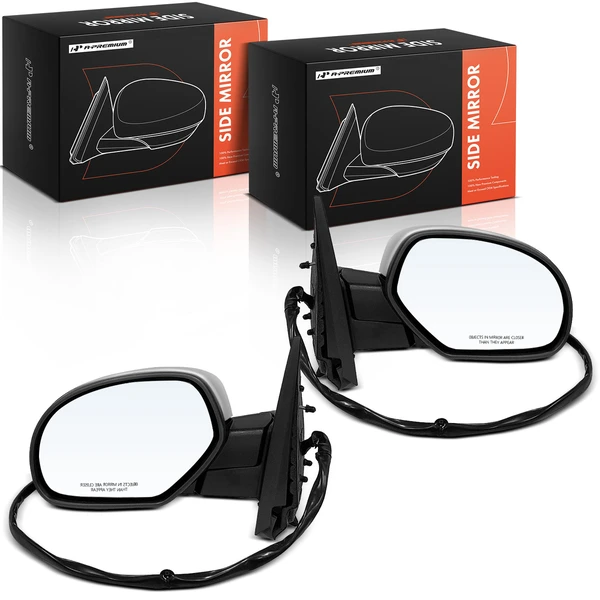 Driver & Passenger Mirror, Powered, with Heated, Chrome A-Premium APMI2183