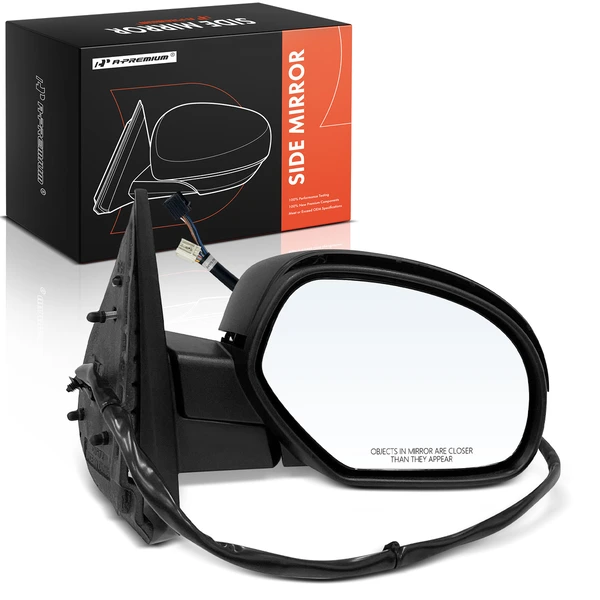 2009-2014 Chevrolet Silverado 2500 HD Right Passenger Side Mirror, Powered, with Heated, Textured Black A-Premium APMI2186
