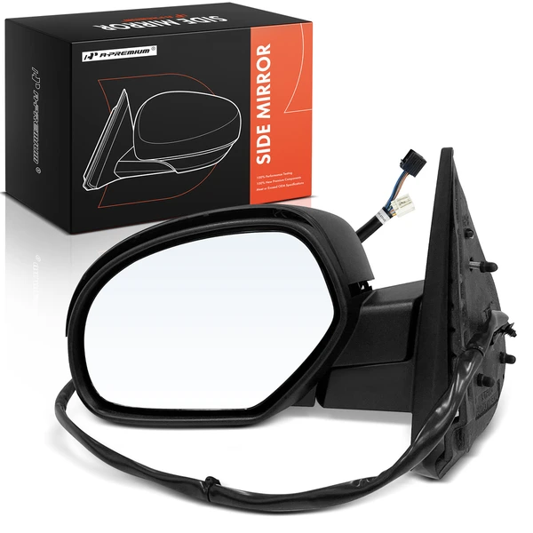2009-2013 Chevrolet Silverado 3500 Left Driver Side Mirror, Powered, with Heated, Textured Black A-Premium APMI2188