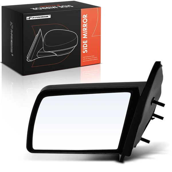 Left Driver Side Mirror, Manual, Smooth Black A-Premium APMI2831TW