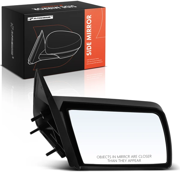 Right Passenger Side Mirror, Manual, Smooth Black A-Premium APMI2832TW