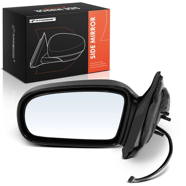 Front Left Driver Side Mirror, Powered, Smooth Black A-Premium APMI2835TW