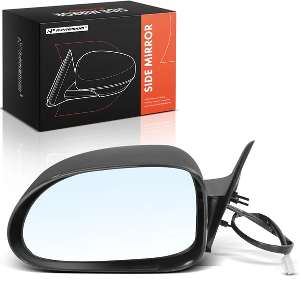 1997-2000 Dodge Dakota Left Driver Side Mirror, Powered 1997-2000 Dodge Dakota, Black A-Premium APMI2836TW