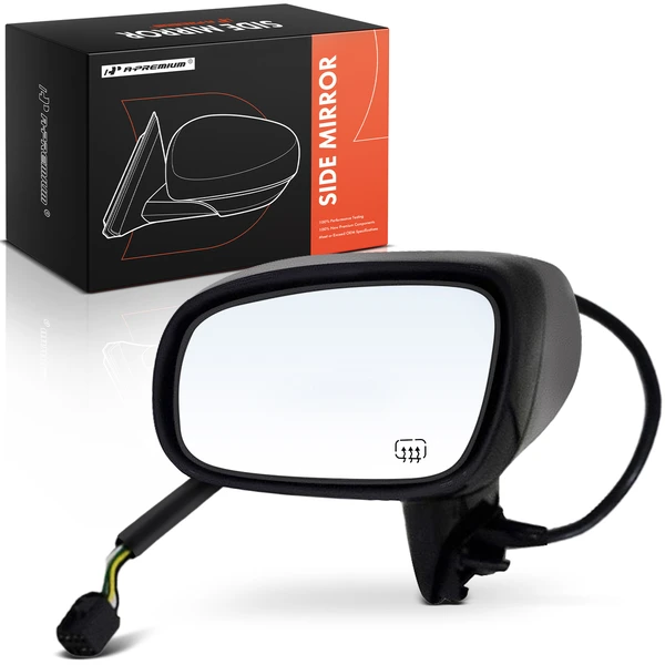 1994 Chevrolet Impala Front Left Driver Side Mirror, Powered, with Heated, Smooth Black A-Premium APMI2839TW