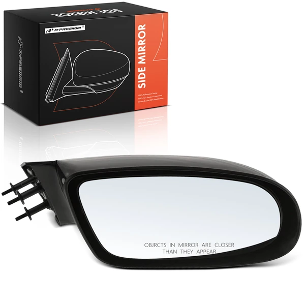 1995-1996 Chevrolet Impala Right Passenger Side Mirror, Manual 1995-1996 Chevrolet Impala, Smooth Black A-Premium APMI2844TW