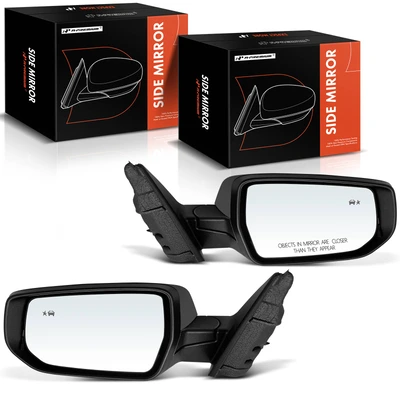 2 Pcs Driver & Passenger Black Mirror with Power Glass Adjust