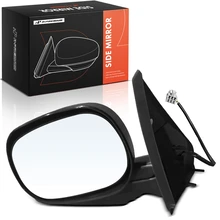 1999-2003 Dodge Ram 1500 Van Driver Side Mirror Assembly, Power Adjustment, Manual Folding, Textured Black A-Premium APMI2847TW