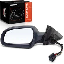 2011-2013 Audi A3 Quattro Left Driver Side Mirror, Powered, with Heated, Primed Gray A-Premium APMI1635TW