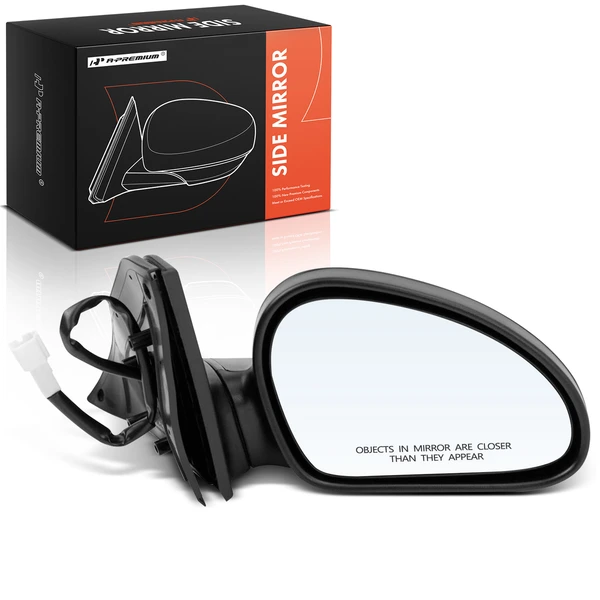 Right Passenger Side Mirror, Powered, Black A-Premium APMI2857TW
