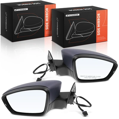 2 Pcs Driver & Passenger Black Mirror with Power Glass Adjust