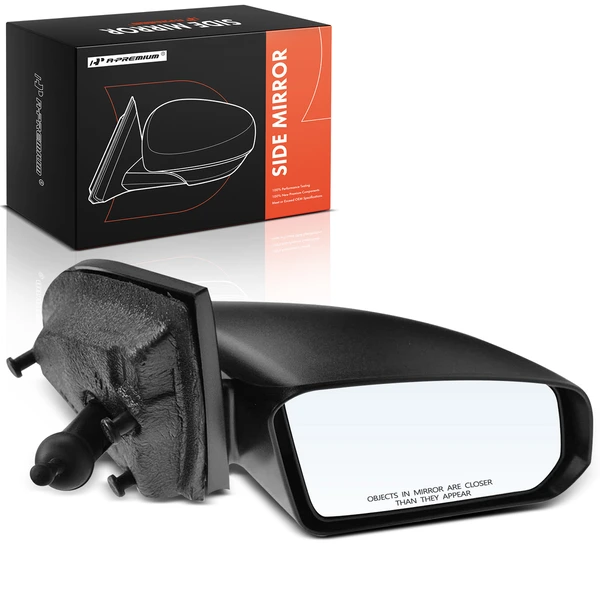 Right Passenger Side Mirror, Manual, Black A-Premium APMI2858TW