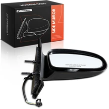 1996-2001 Saturn SW2 Passenger Side Mirror Assembly, Power Adjustment, Manual Folding, Smooth Black A-Premium APMI3107TW