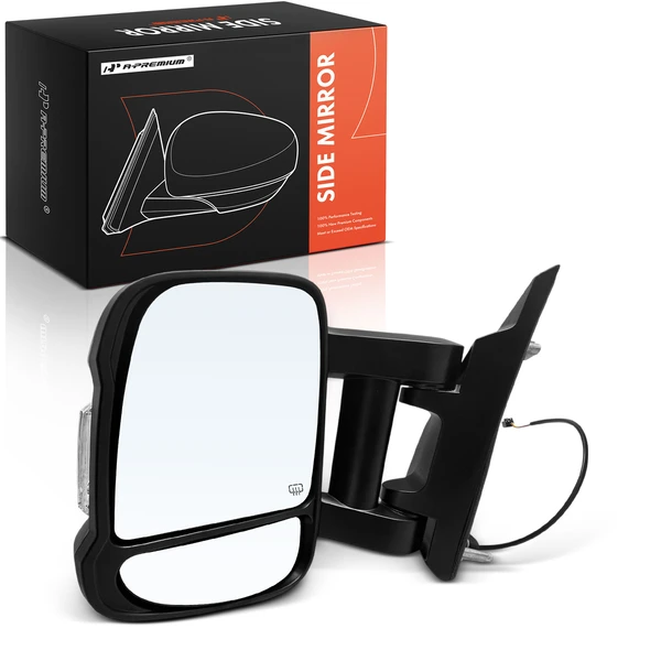 2014-2024 Ram ProMaster 3500 Front Left Driver Side Mirror, Powered, with Heated, Textured Black A-Premium APMI2533