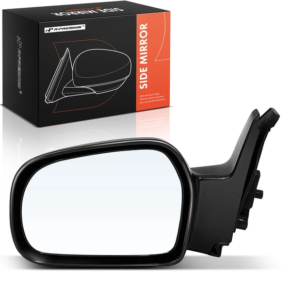 1999-2004 Chevrolet Tracker Left Driver Side Mirror, Manual 1999-2004 Chevrolet Tracker, Primed Black A-Premium APMI2863TW