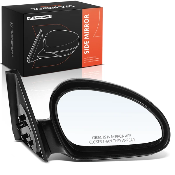 Right Passenger Side Mirror, Manual, Black A-Premium APMI2866TW