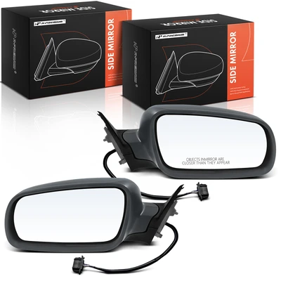 2 Pcs Driver & Passenger Black Mirror with Power Glass Adjust