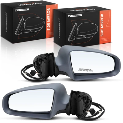 2 Pcs Driver & Passenger Black Mirror with Power Glass Adjust