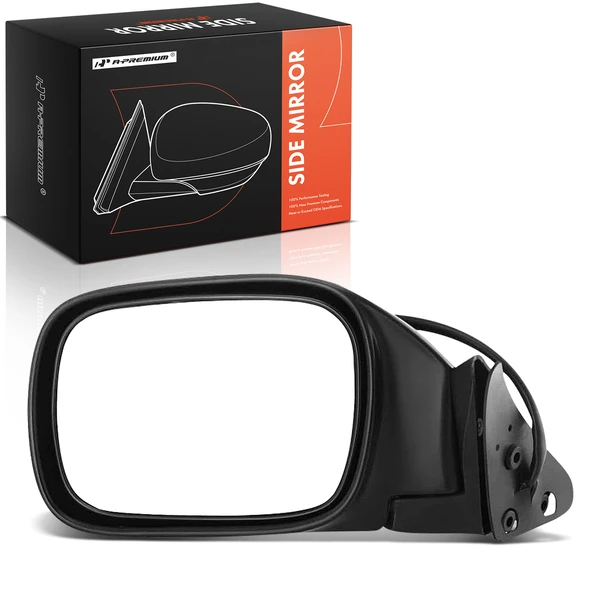 Left Driver Side Mirror, Power Adjustment, Manual Folding, Black A-Premium APMI2872TW