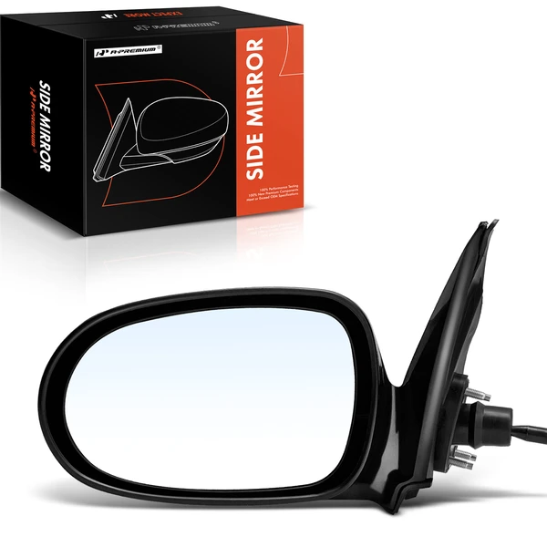 2000-2006 Nissan Sentra Left Driver Side Mirror, Manual 2000-2006 Nissan Sentra, Smooth Black A-Premium APMI861